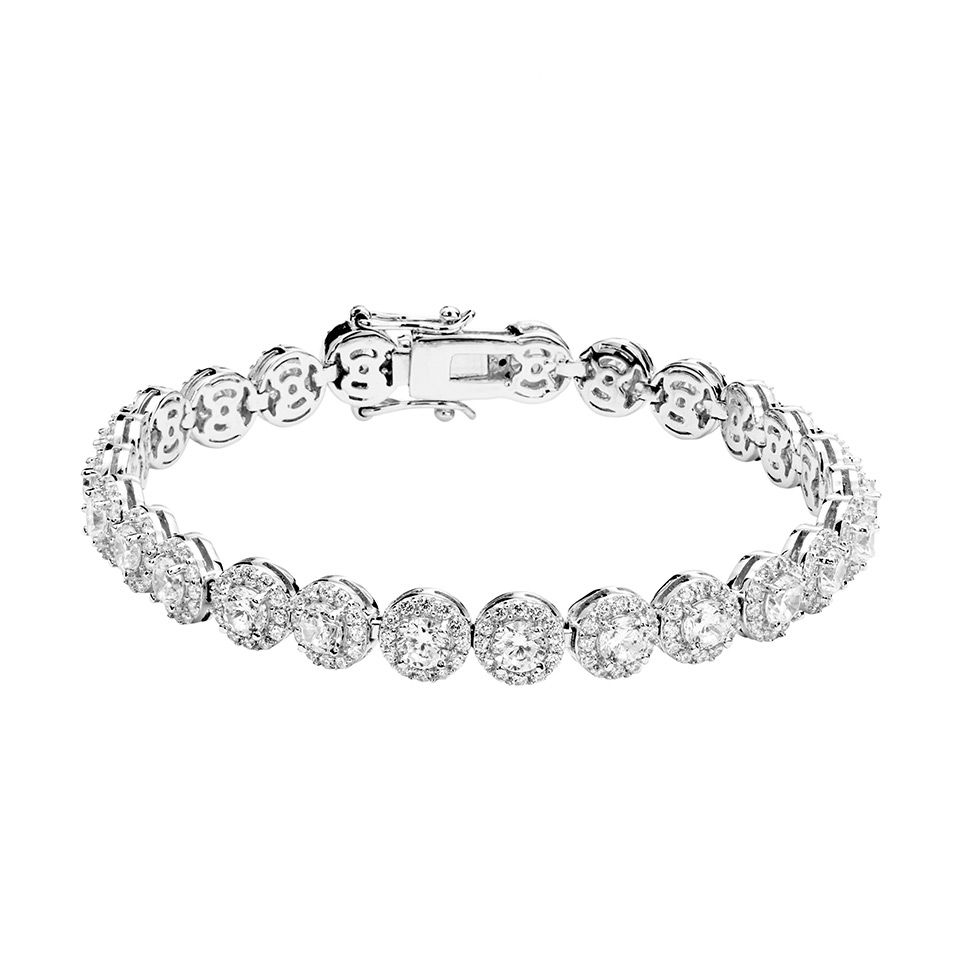 Armband i &auml;kta silver