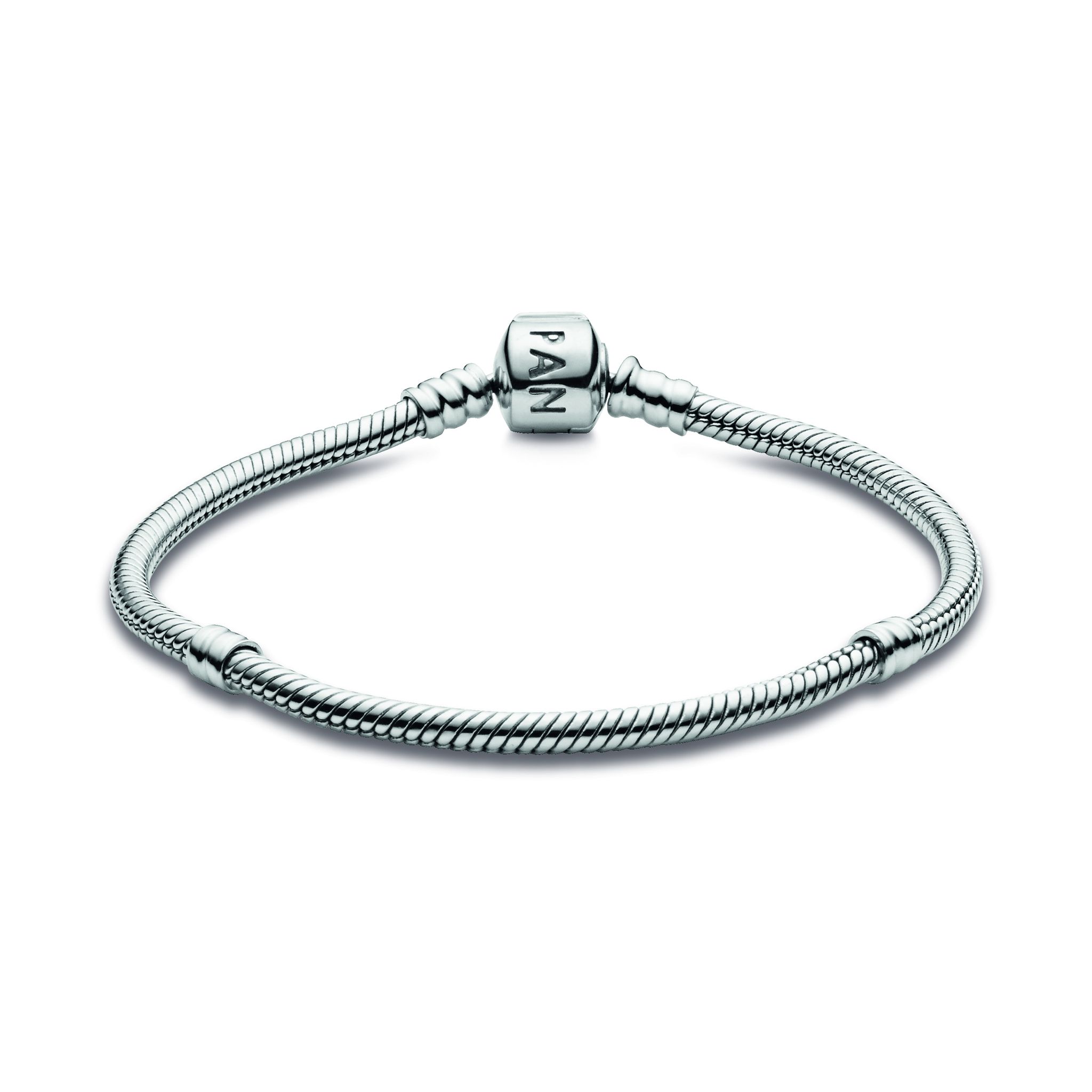 Armband i &auml;kta silver 16 cm