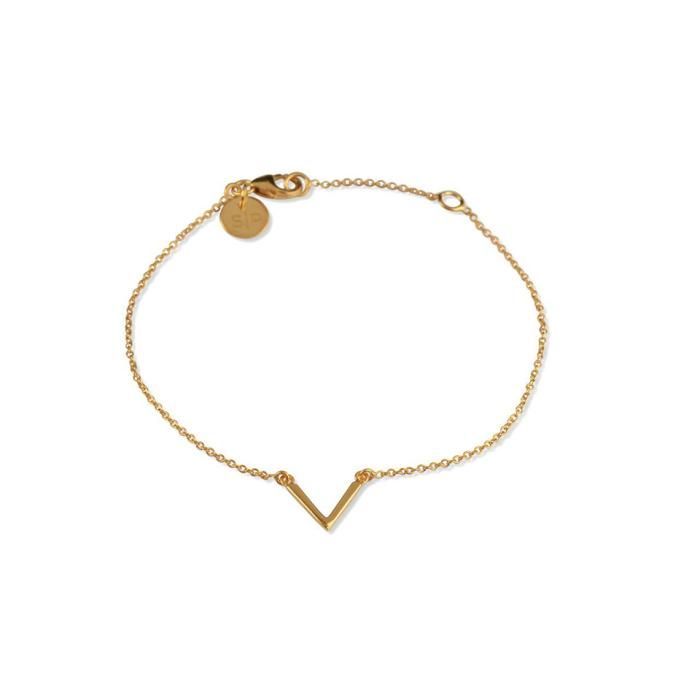 Armband Strict V i &auml;kta silver