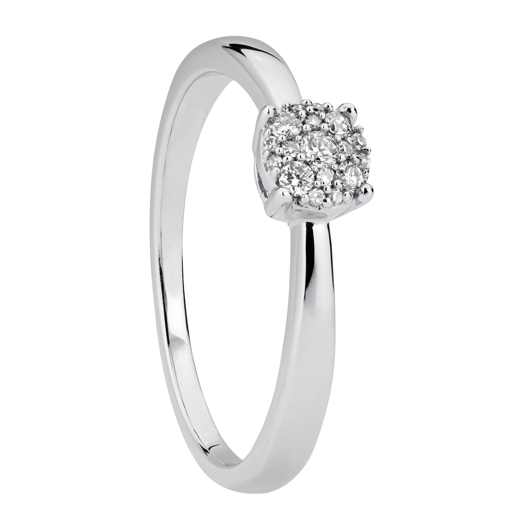 Diamantring i 18K guld, 18.0