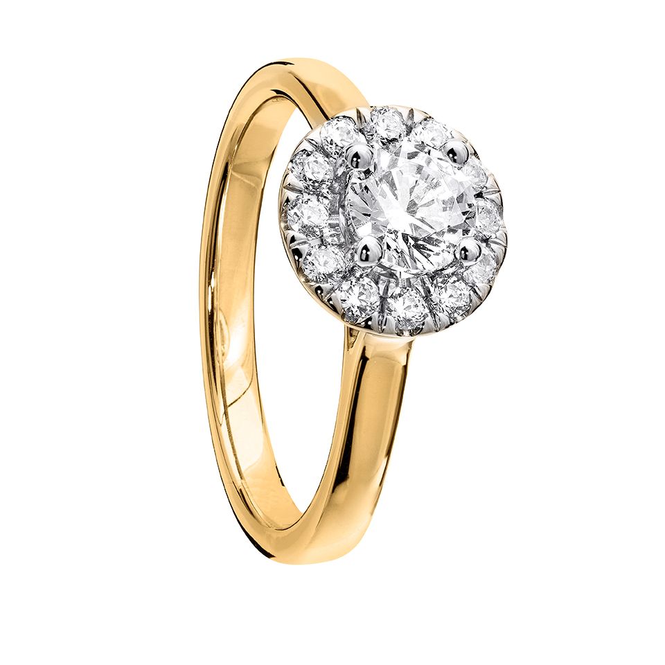 Diamantring i 18K guld, 20.0