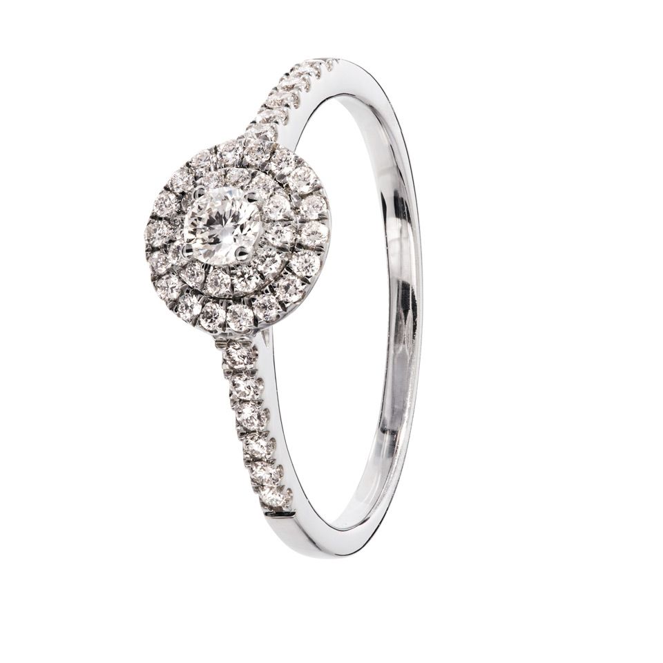 Diamantring i 18K guld, 18.0