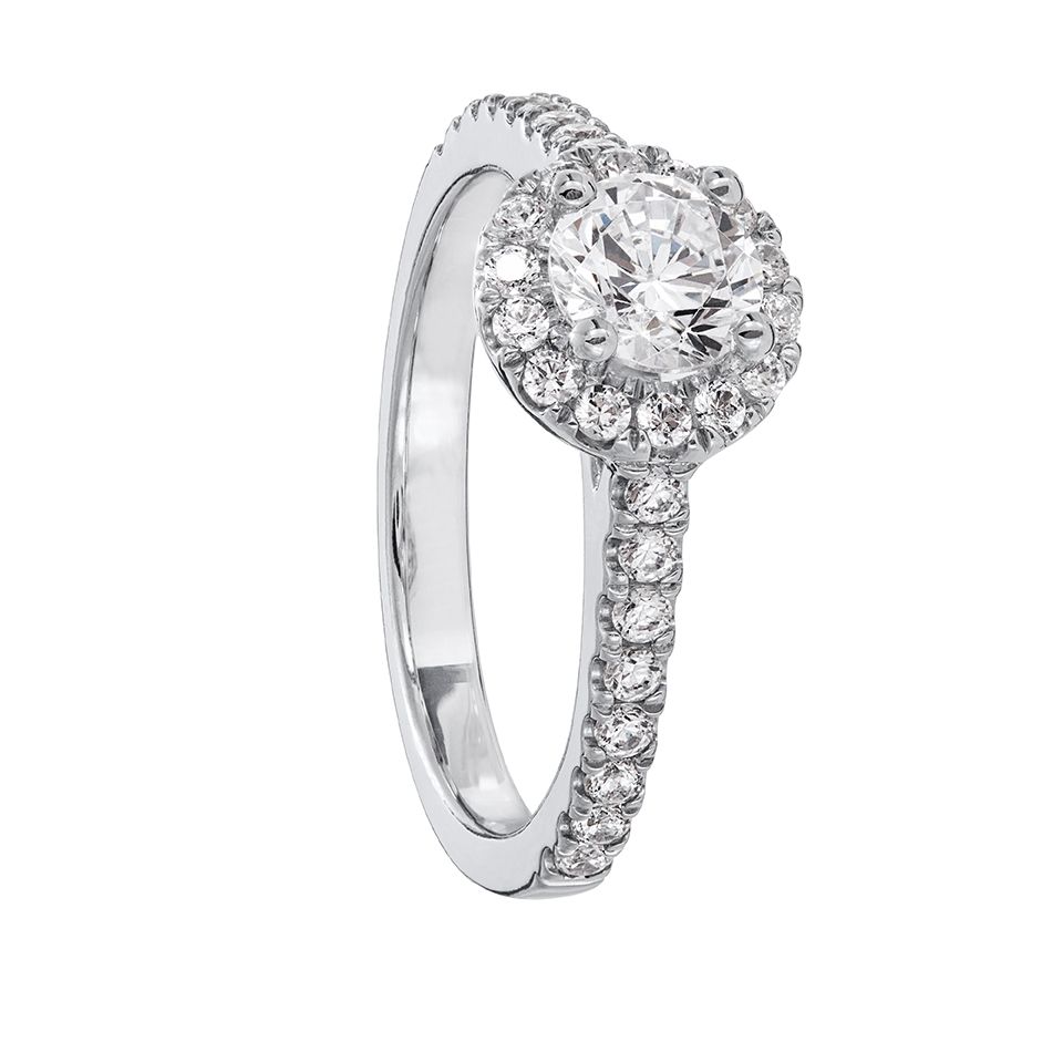 Diamantring i 18K guld, 15.0