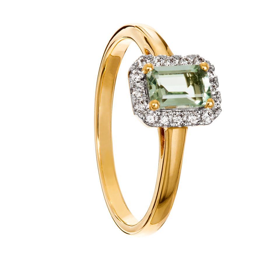 Diamantring i 18K guld, 18.5