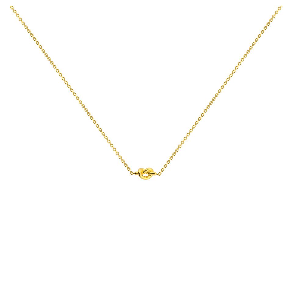 Halsband Knot i &auml;kta silver
