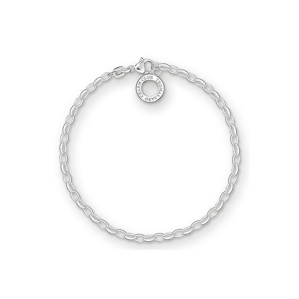 Armband i &auml;kta silver 15,5 cm