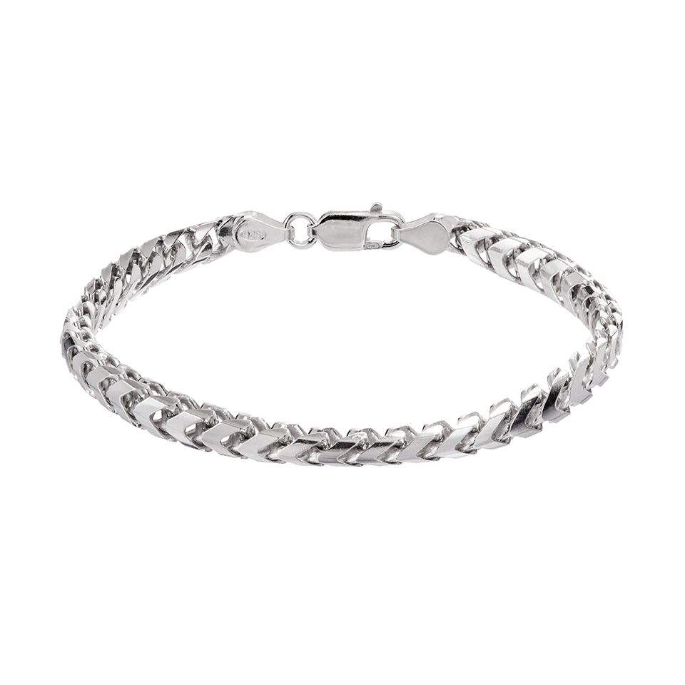 Armband i &auml;kta silver