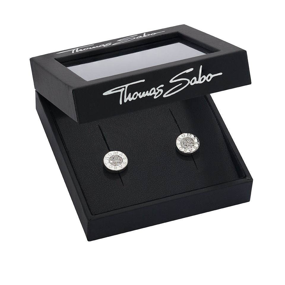 &Ouml;rh&auml;ngen i &auml;kta silver med kubisk zirkonia