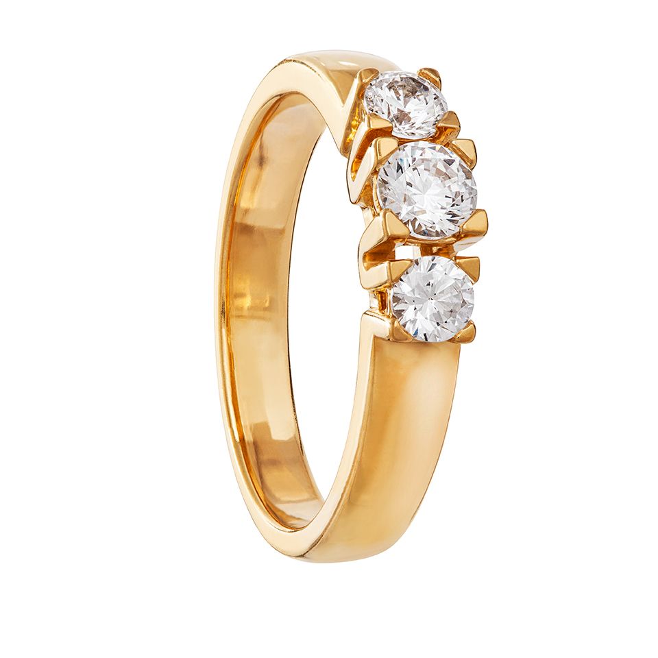 Diamantring i 18K guld, 16.0