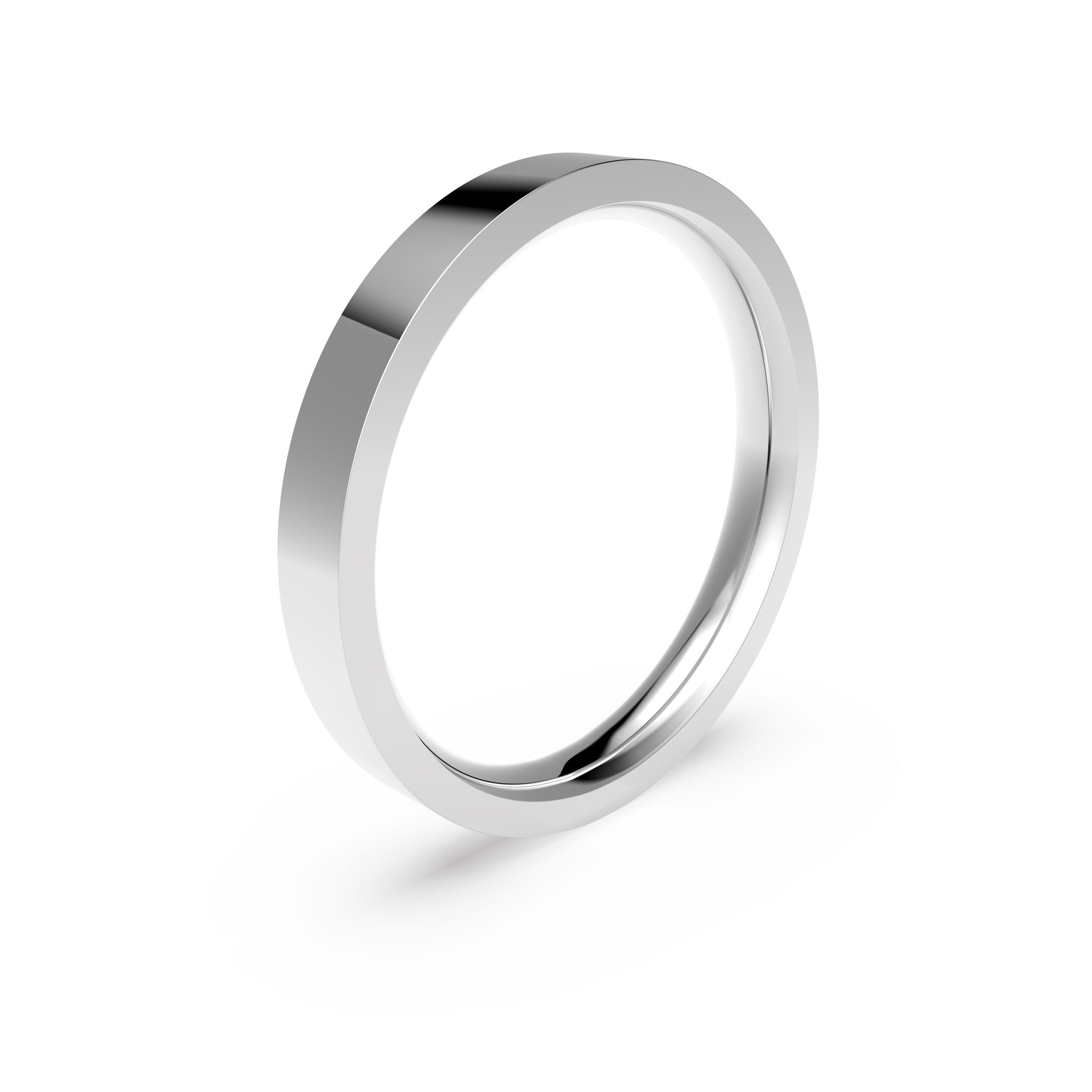 F&ouml;rlovningsring i platina 3mm, 52