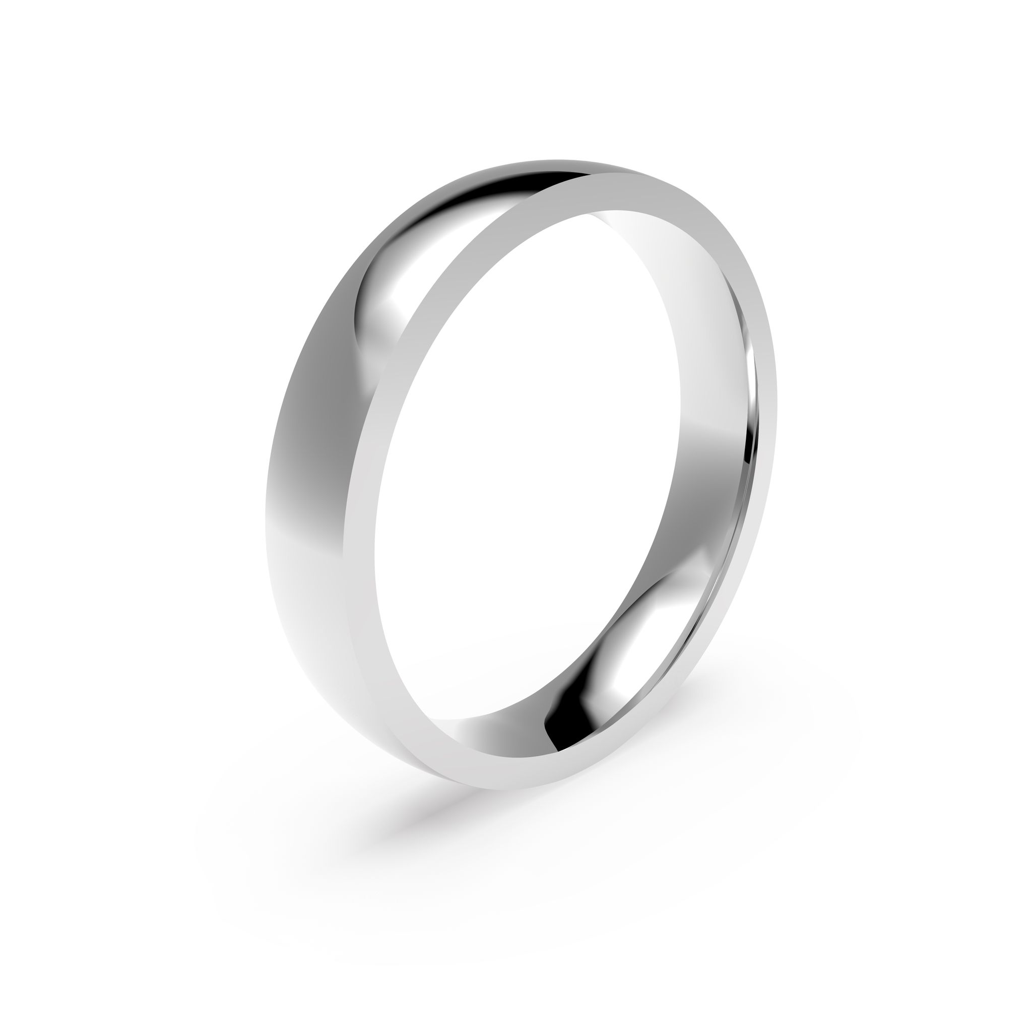 F&ouml;rlovningsring i platina 4mm, 62