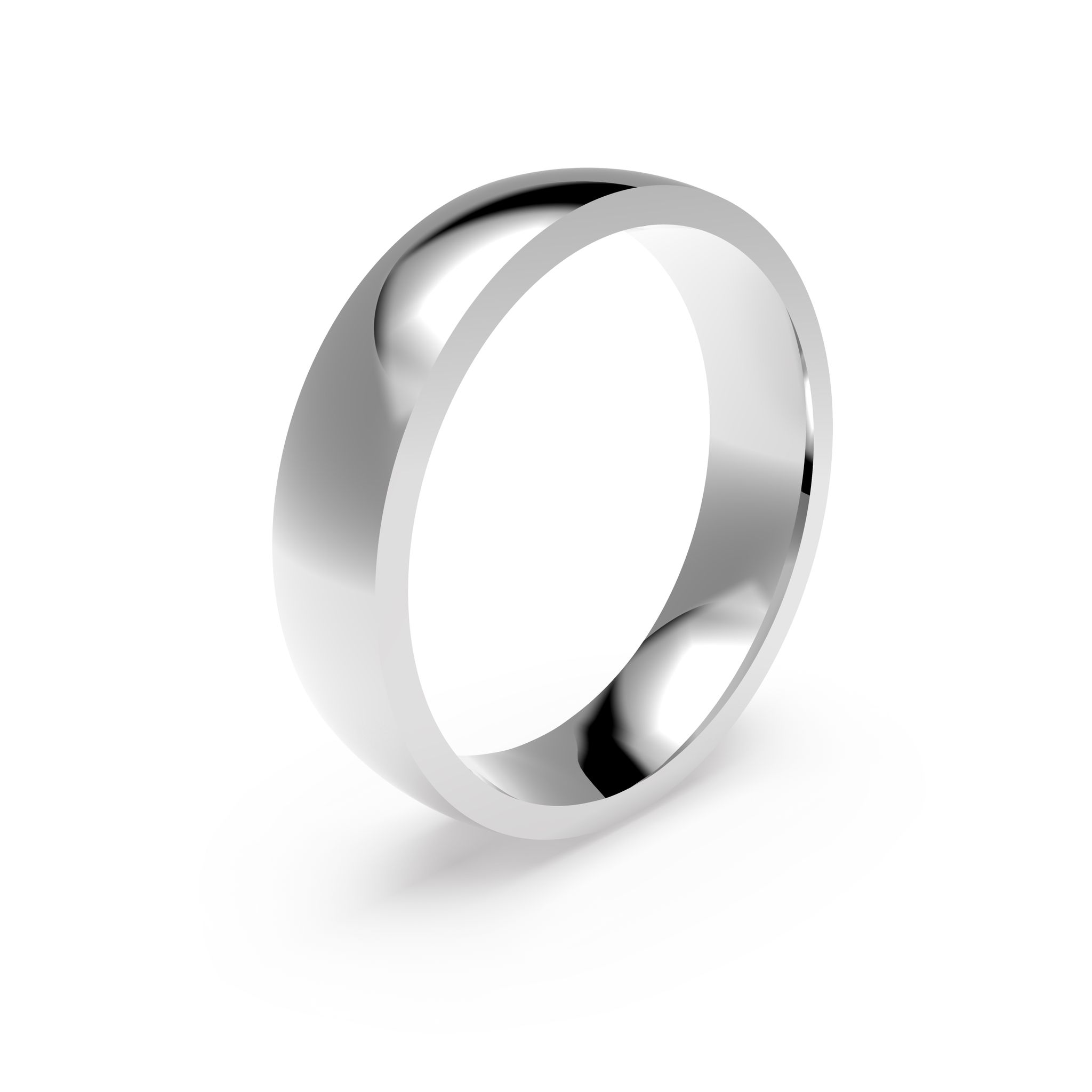 F&ouml;rlovningsring i platina 5mm, 49