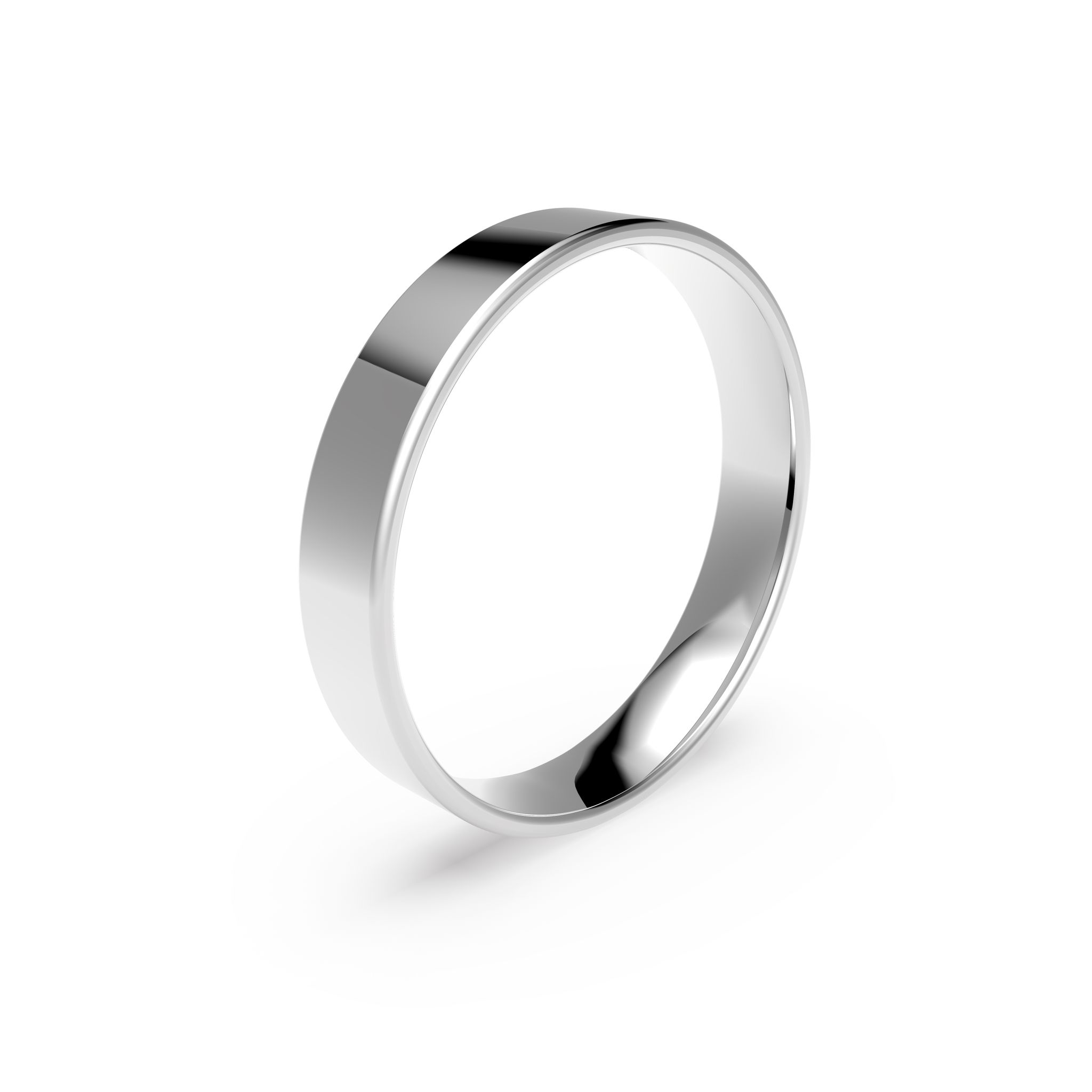 F&ouml;rlovningsring i platina 4mm, 68