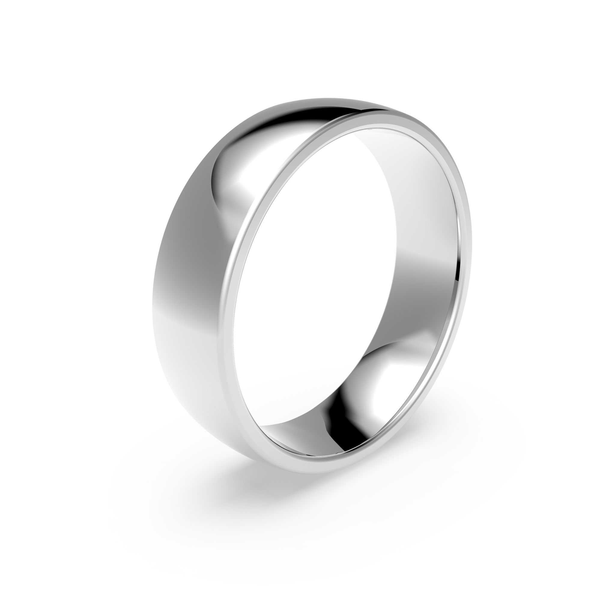 Förlovningsring i platina 6mm, 48