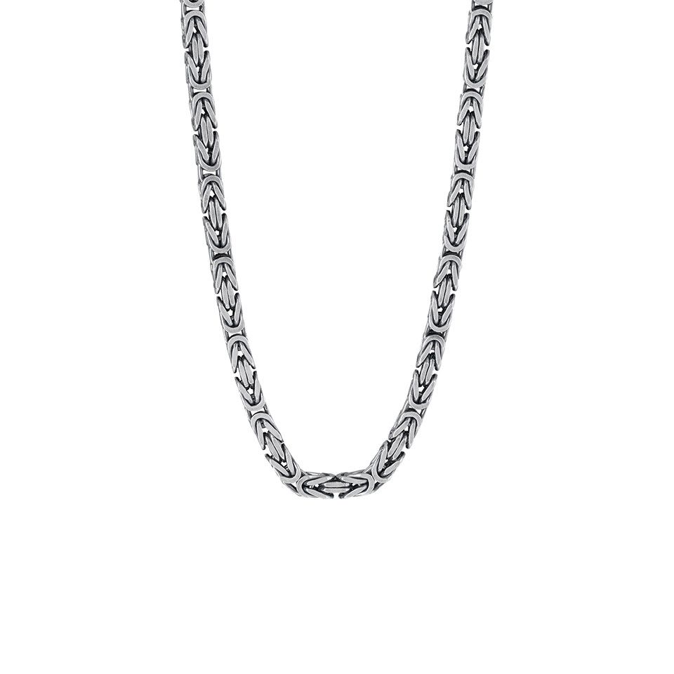 Halsband i &auml;kta silver