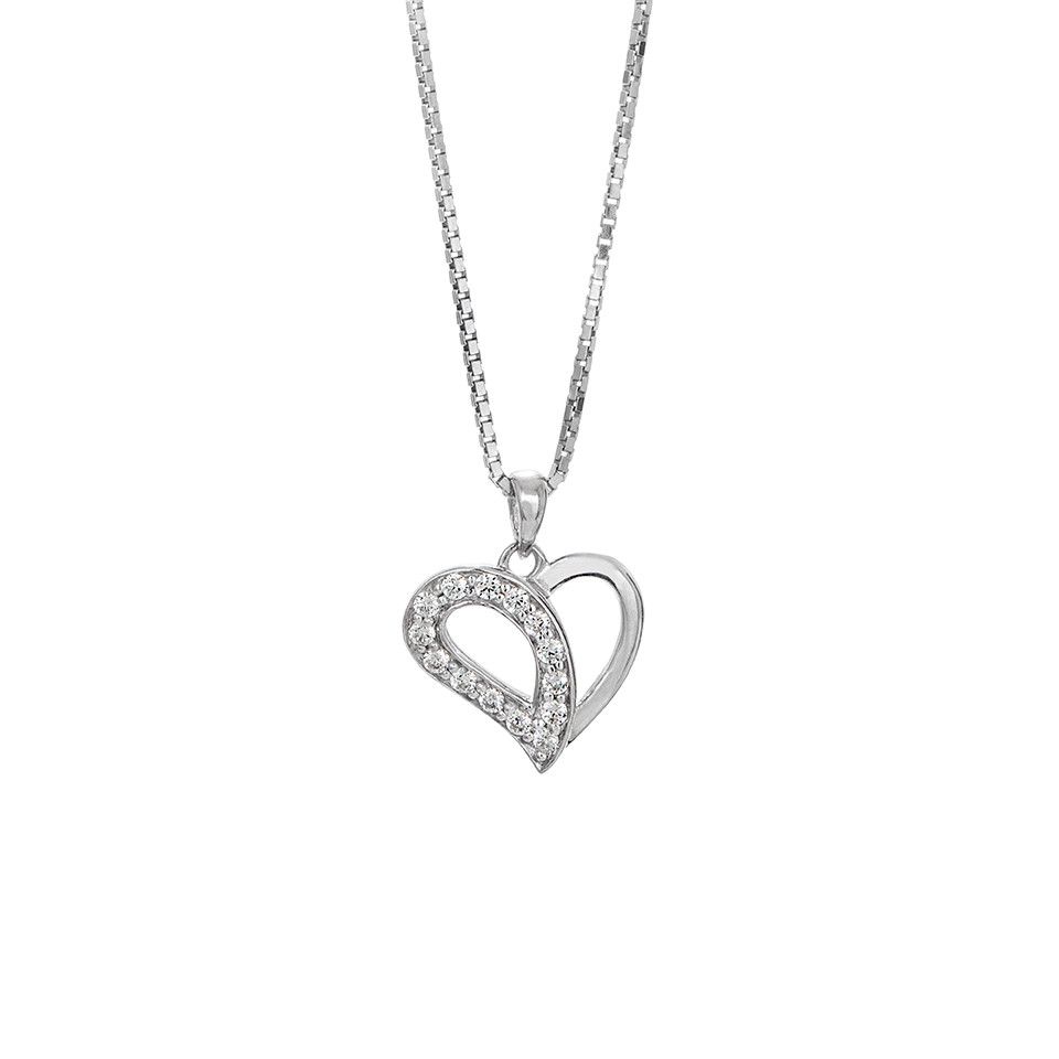 Halsband i &auml;kta silver