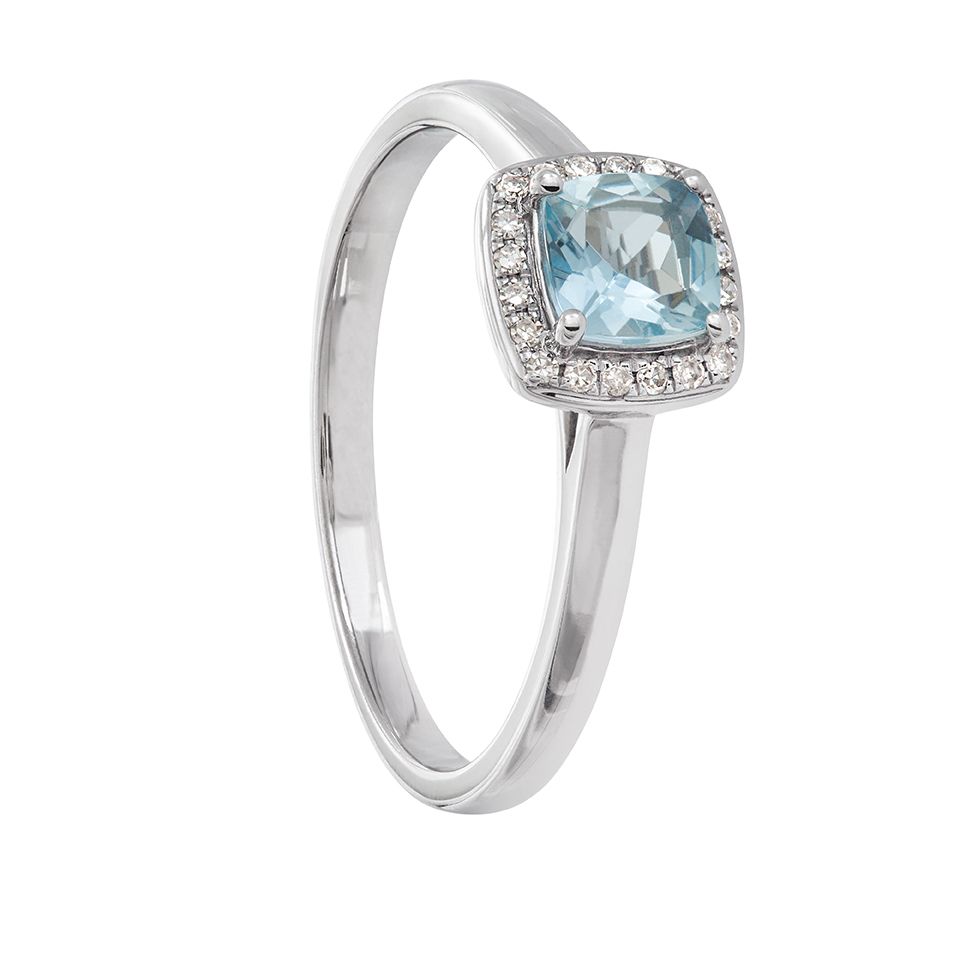 Diamantring i 18K guld, 17.0