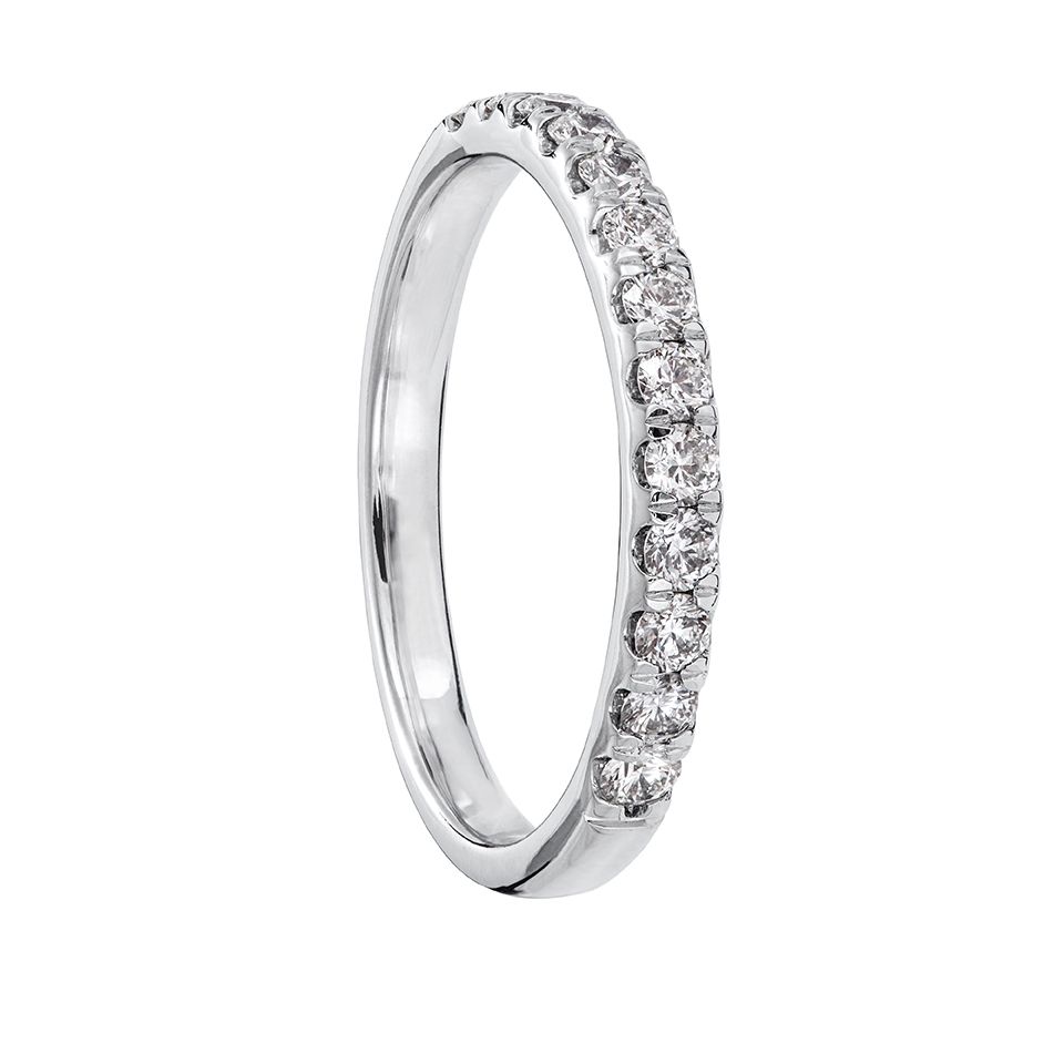 Diamantring i 18K guld, 17.5