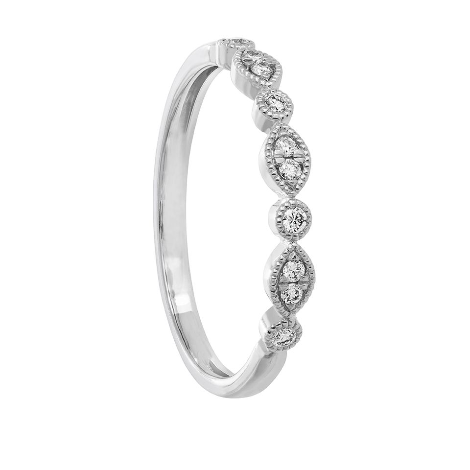 Diamantring i 18K guld, 15.0