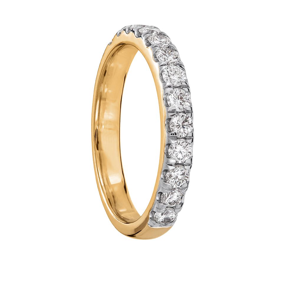 Diamantring i 18K guld, 15.0