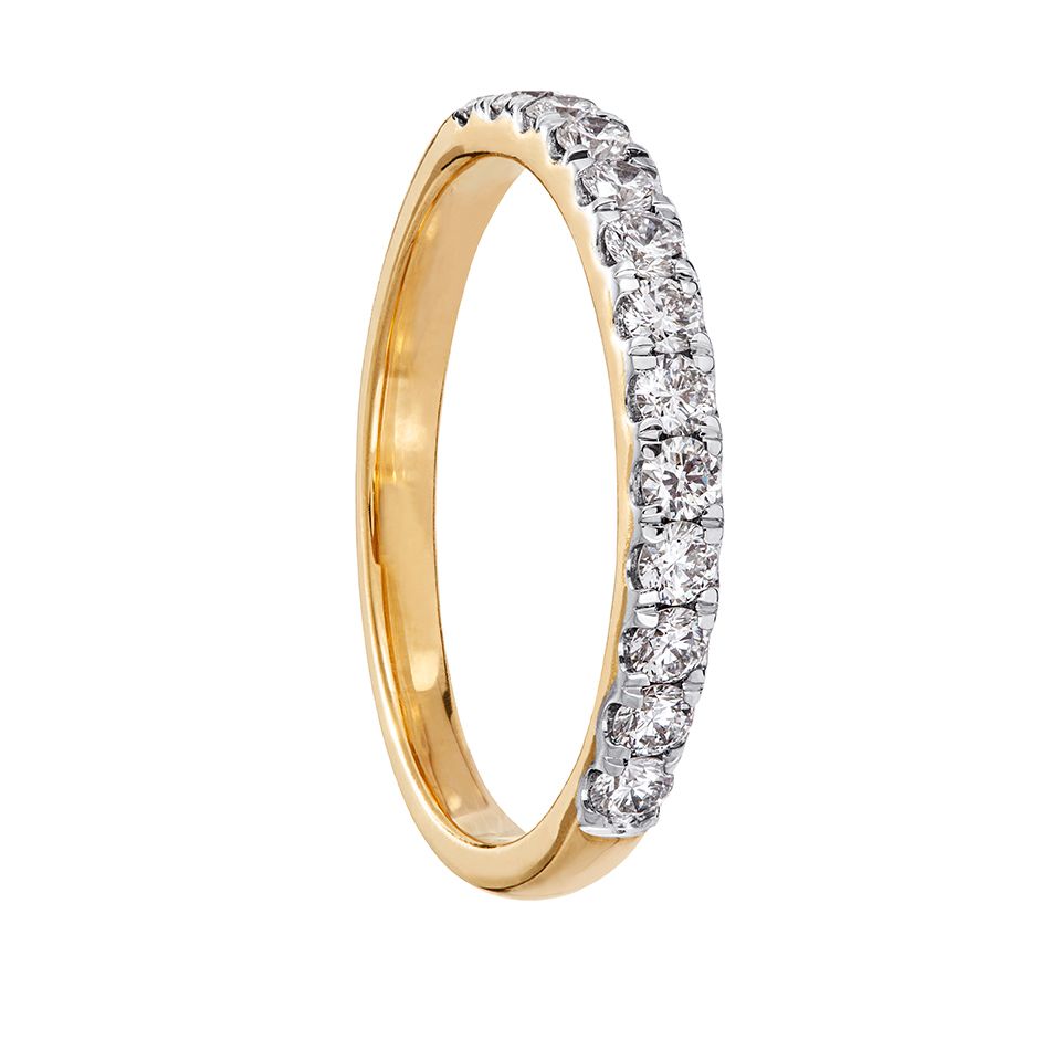 Diamantring i 18K guld, 18.5