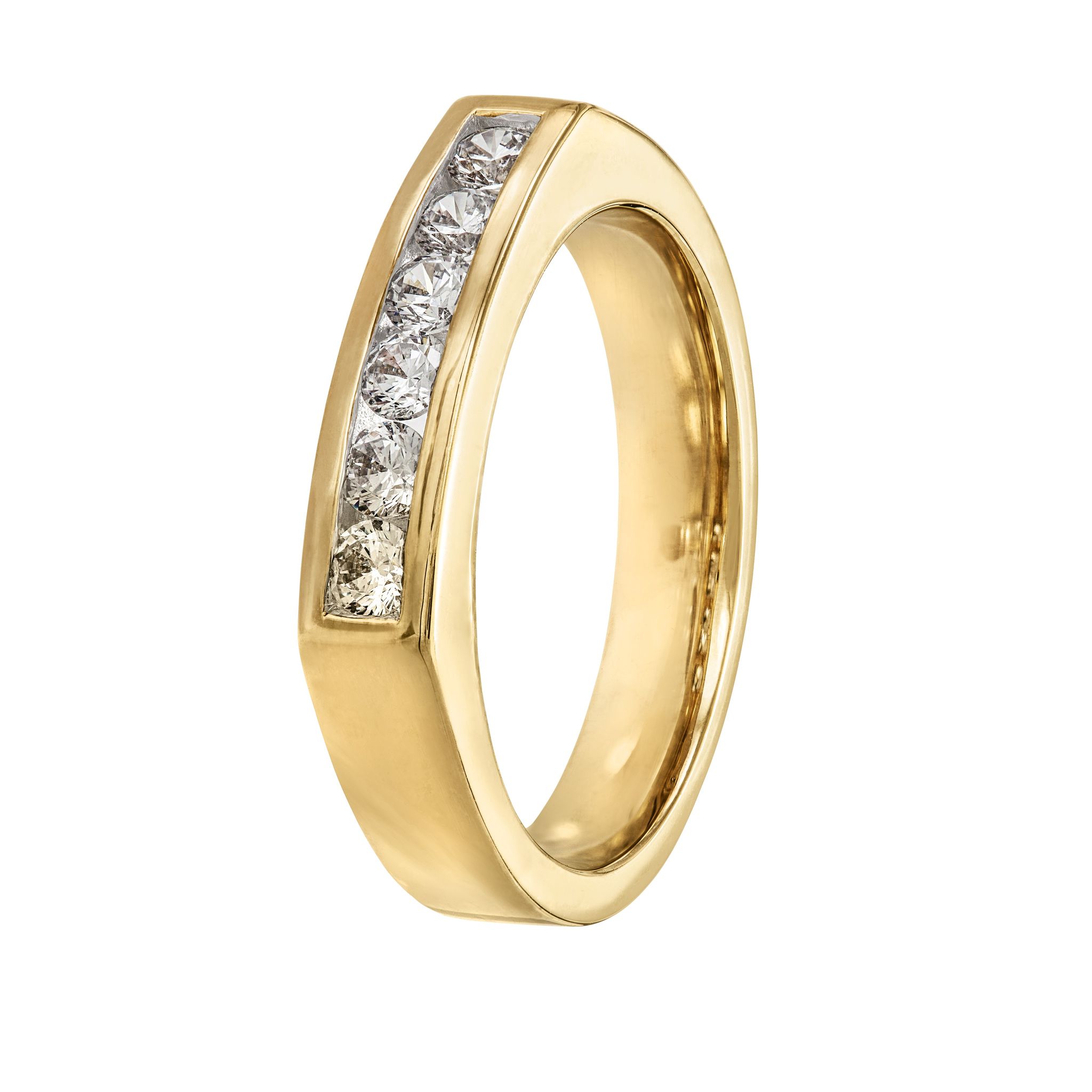 Diamantring i 18K guld, 19.0