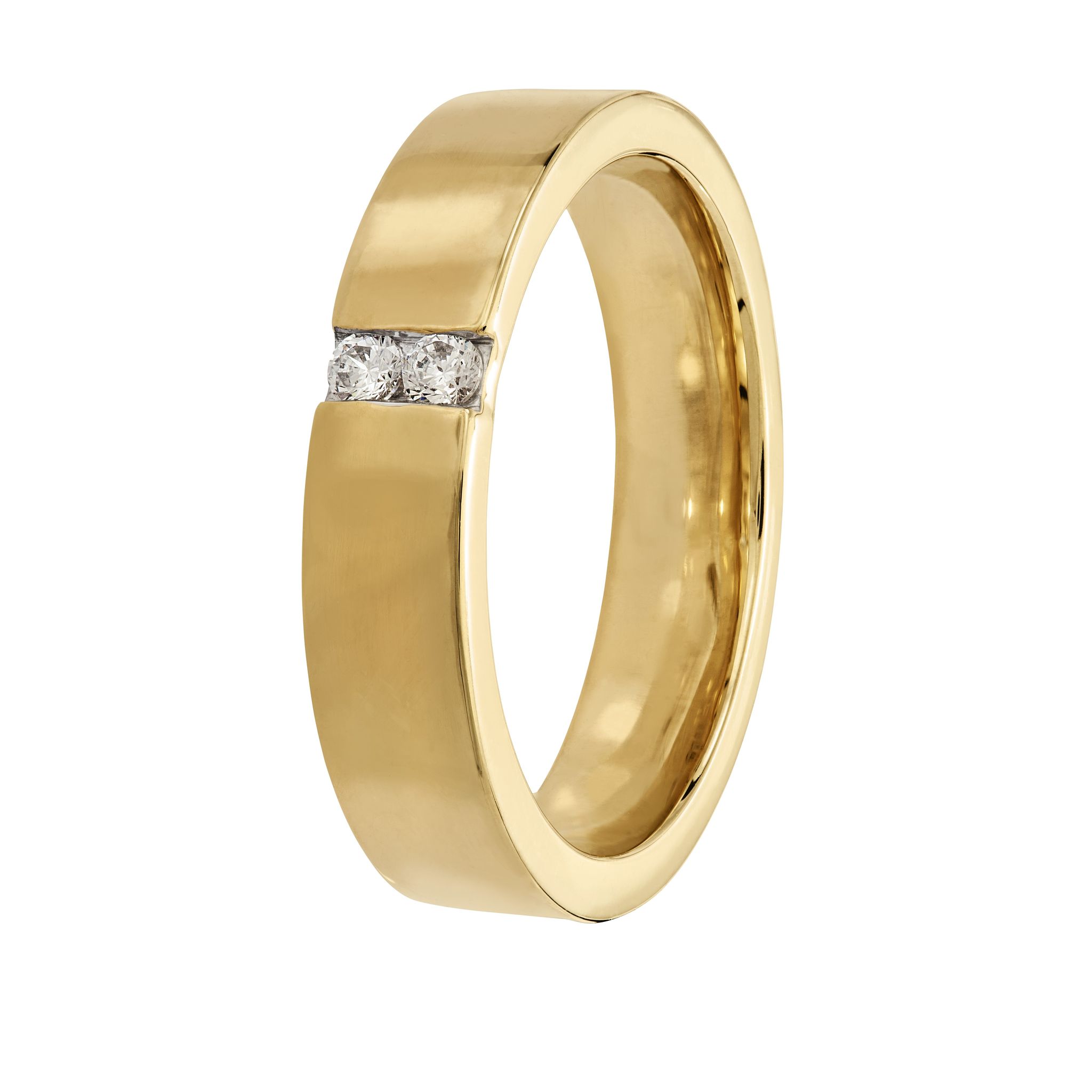 Diamantring i 18K guld, 19.0