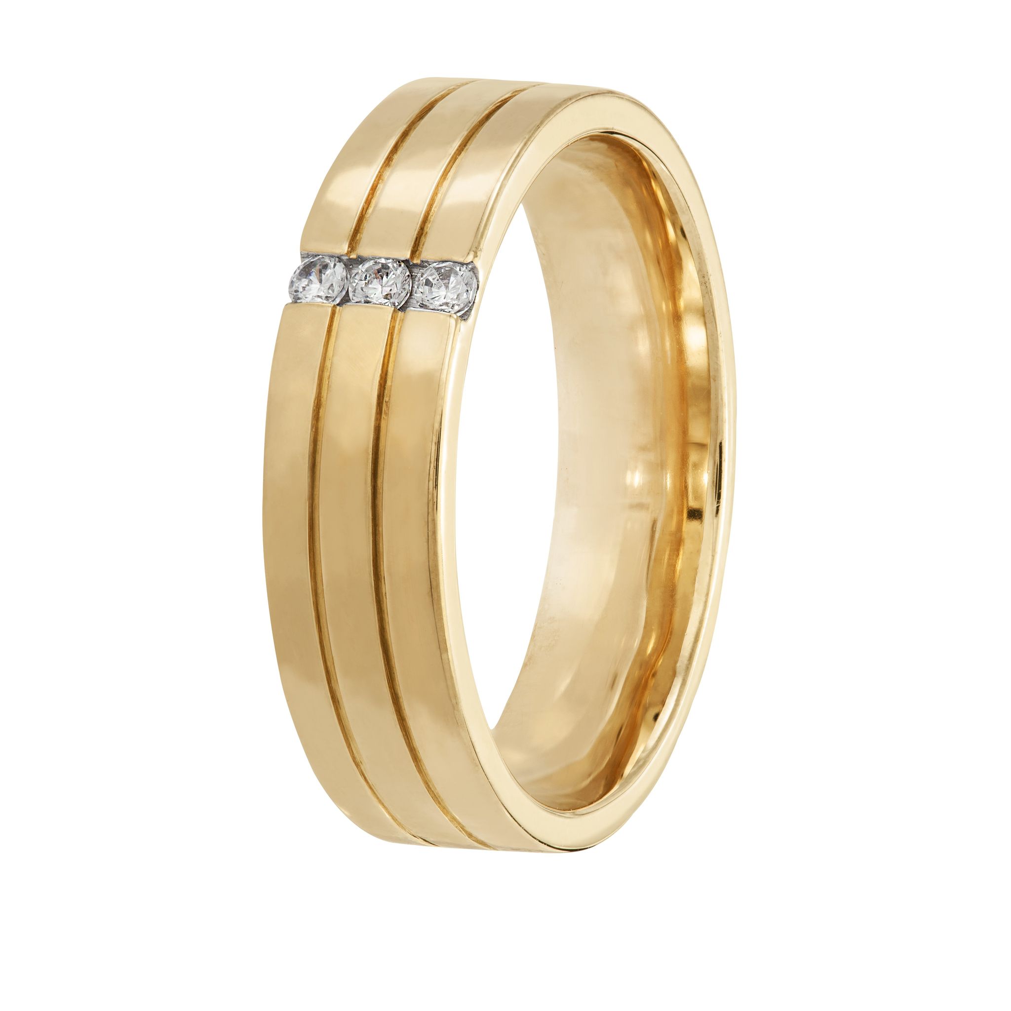 Diamantring i 18K guld, 19.0