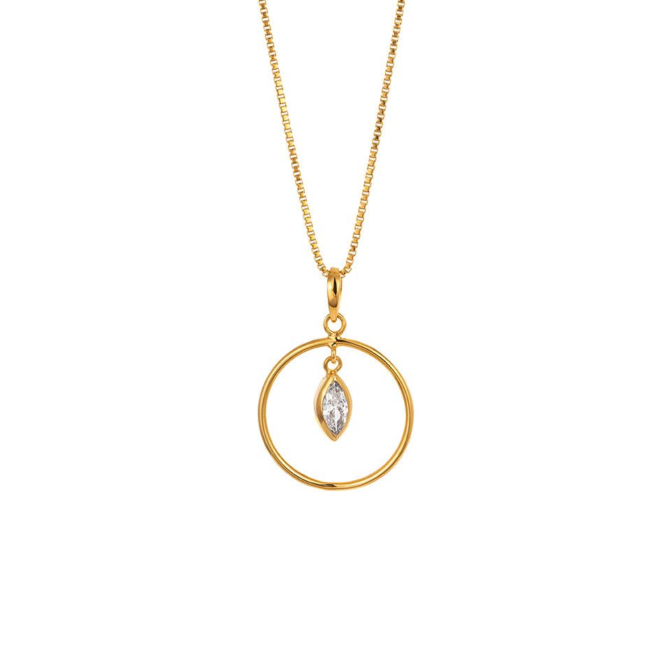 Halsband i &auml;kta silver