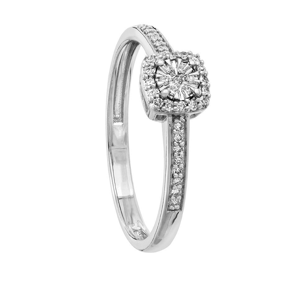 Diamantring i 18K guld, 15.5