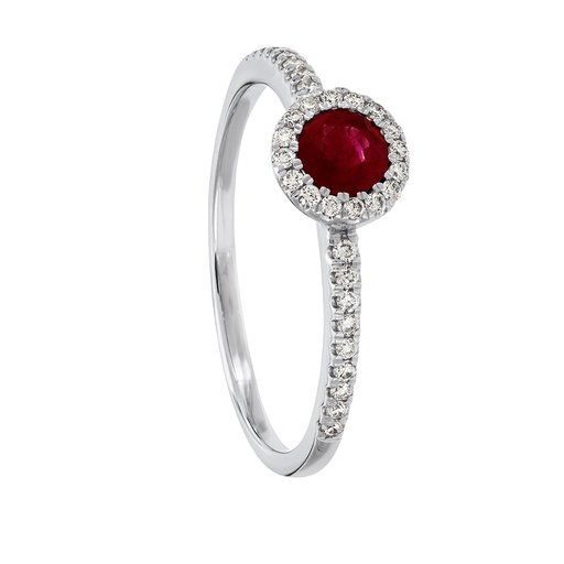 Diamantring i 18K guld, 19.0