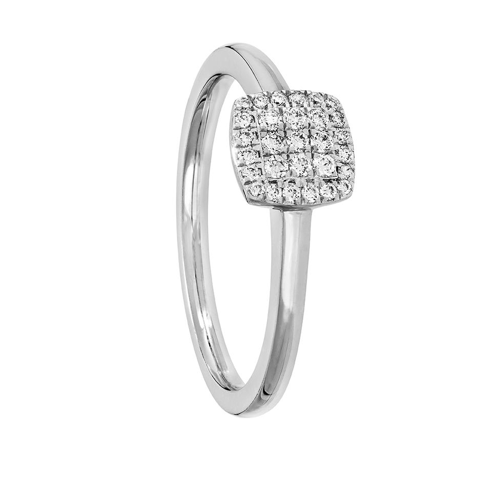 Diamantring i 18K guld, 18.5