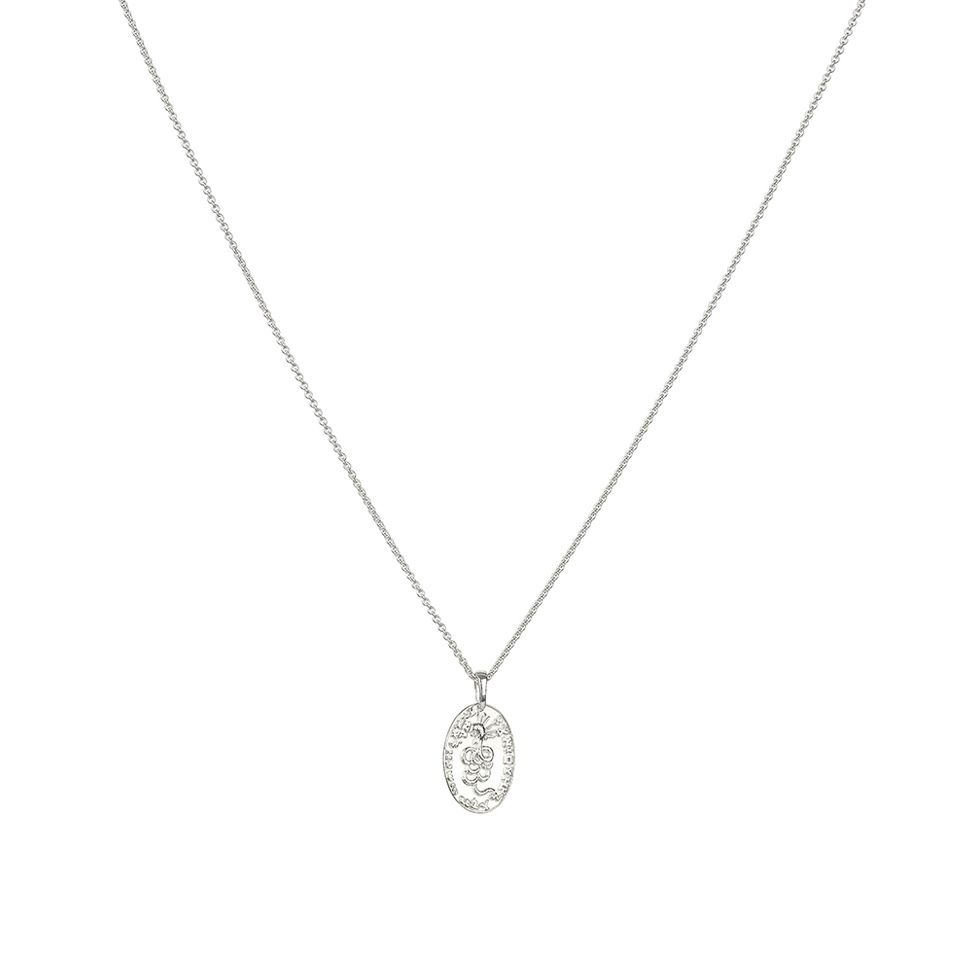 Halsband i &auml;kta silver