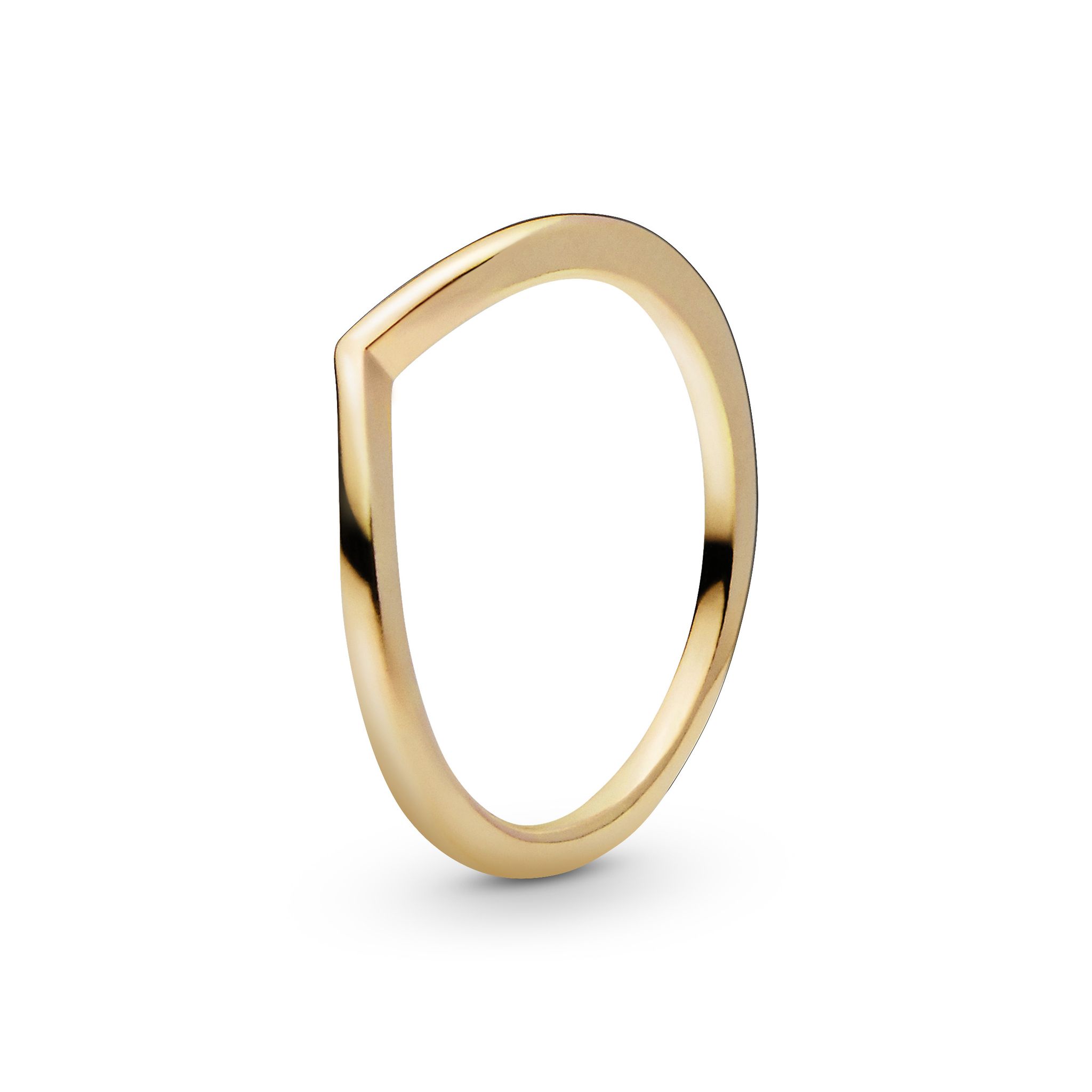 Förgylld slät wishbone-ring, 16.5
