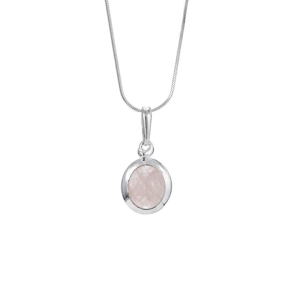 Halsband i &auml;kta silver