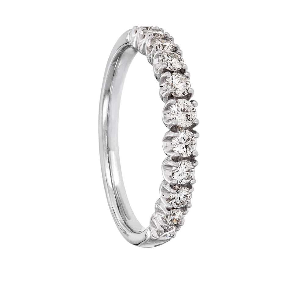 Diamantring i 18K guld, 17.5