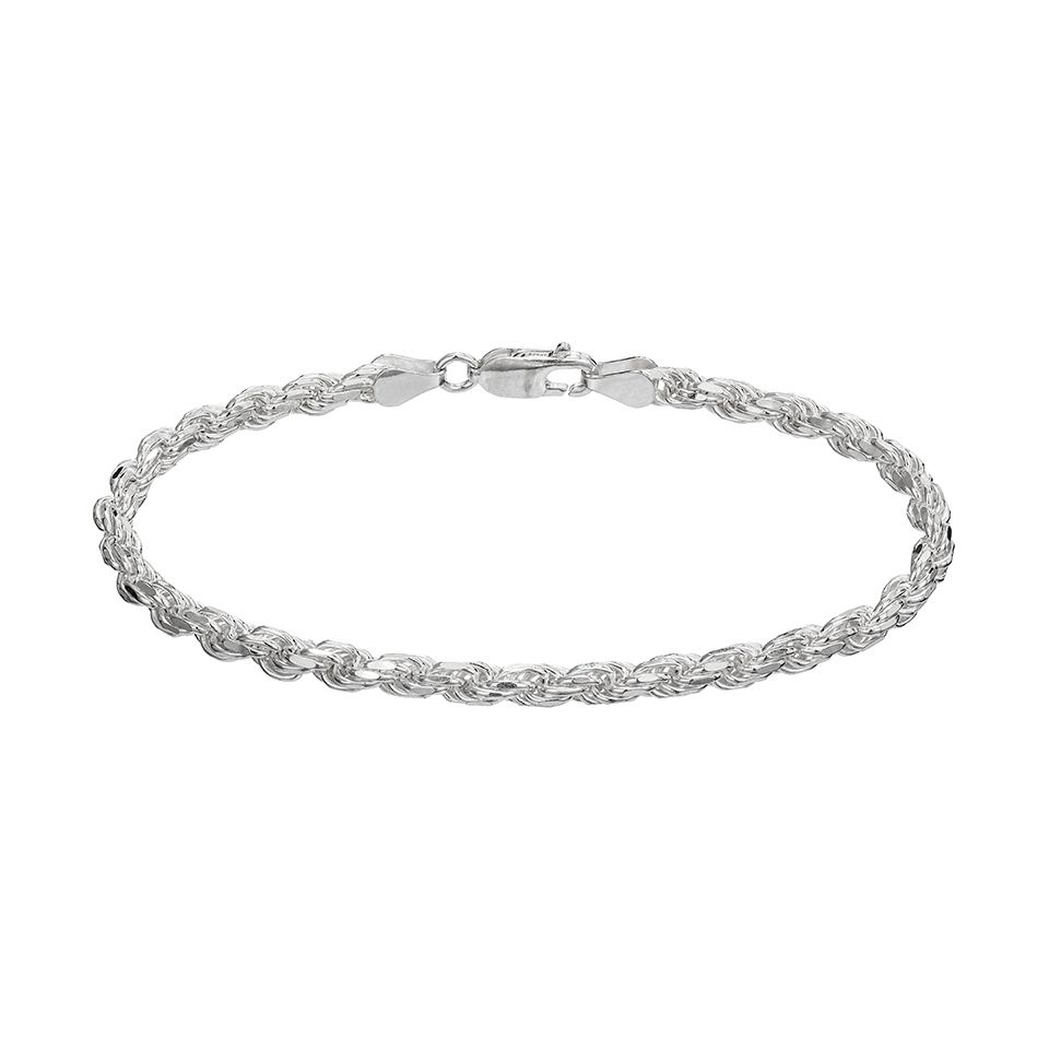 Armband i &auml;kta silver