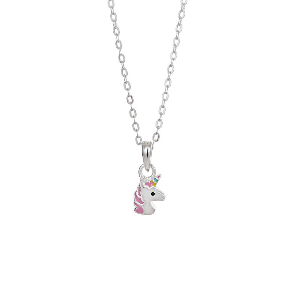 Halsband i &auml;kta silver
