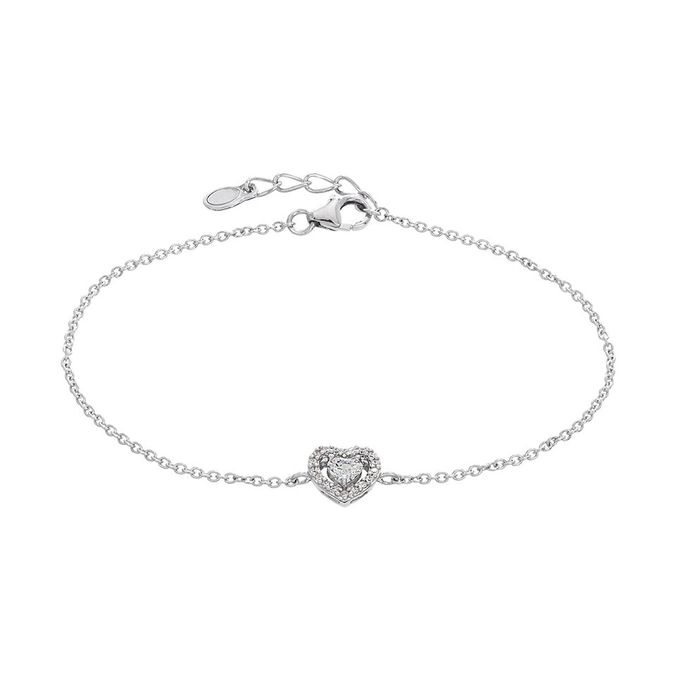 Armband i &auml;kta silver