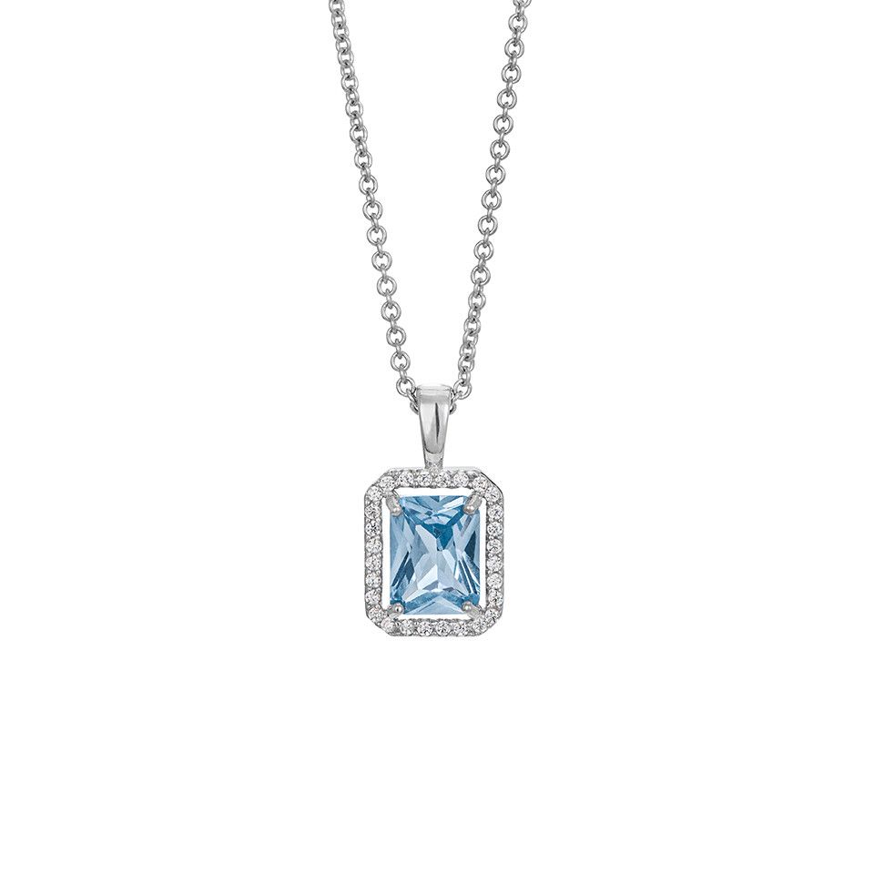 Halsband i &auml;kta silver