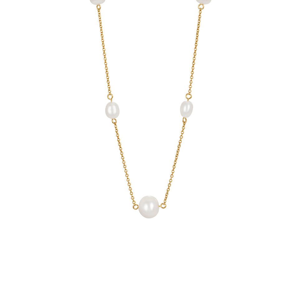 Halsband i &auml;kta silver