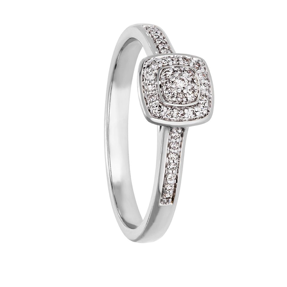 Diamantring i 18K guld, 16.0