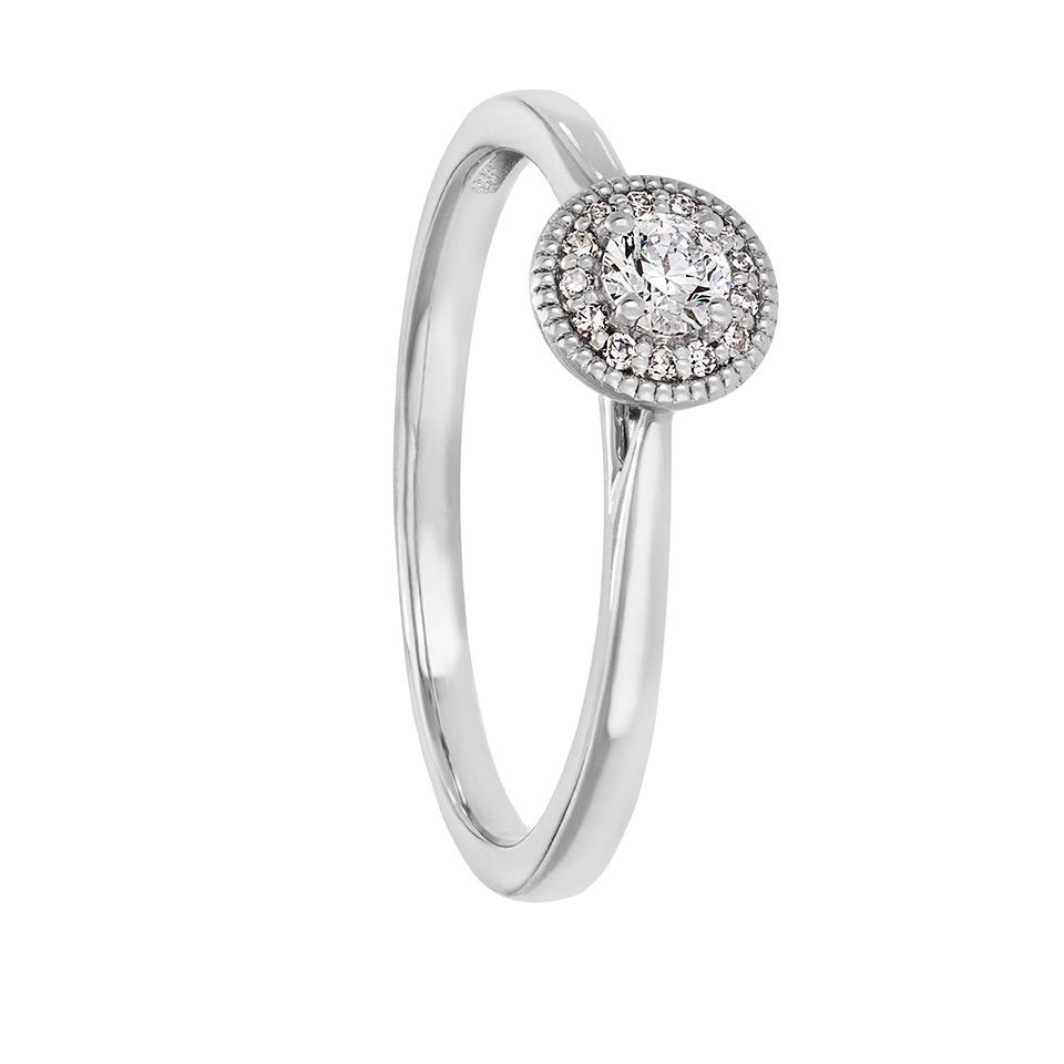 Diamantring i 18K guld, 18.0