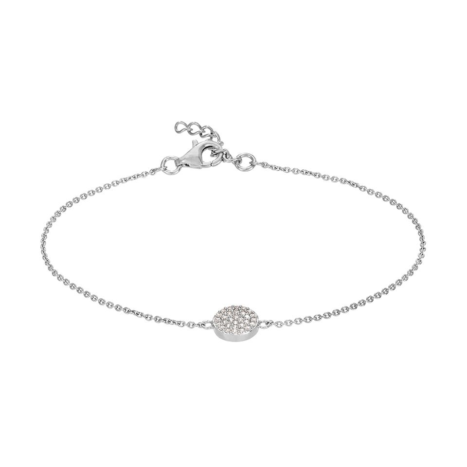 Armband i &auml;kta silver