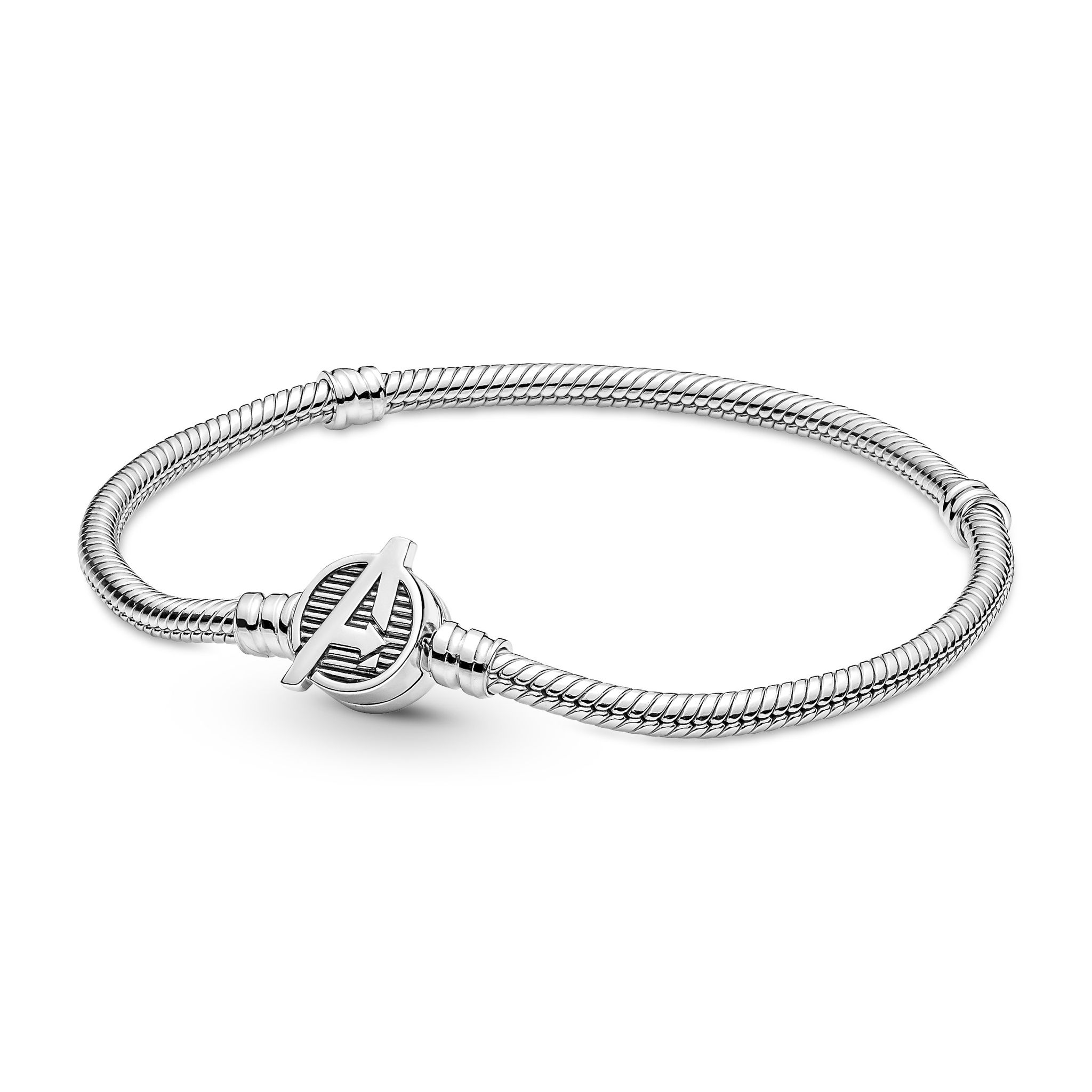 Armband i &auml;kta silver Avengers 20 cm