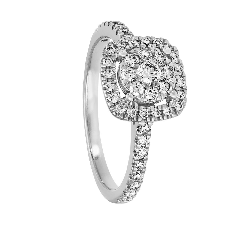 Diamantring i 18K guld, 18.5