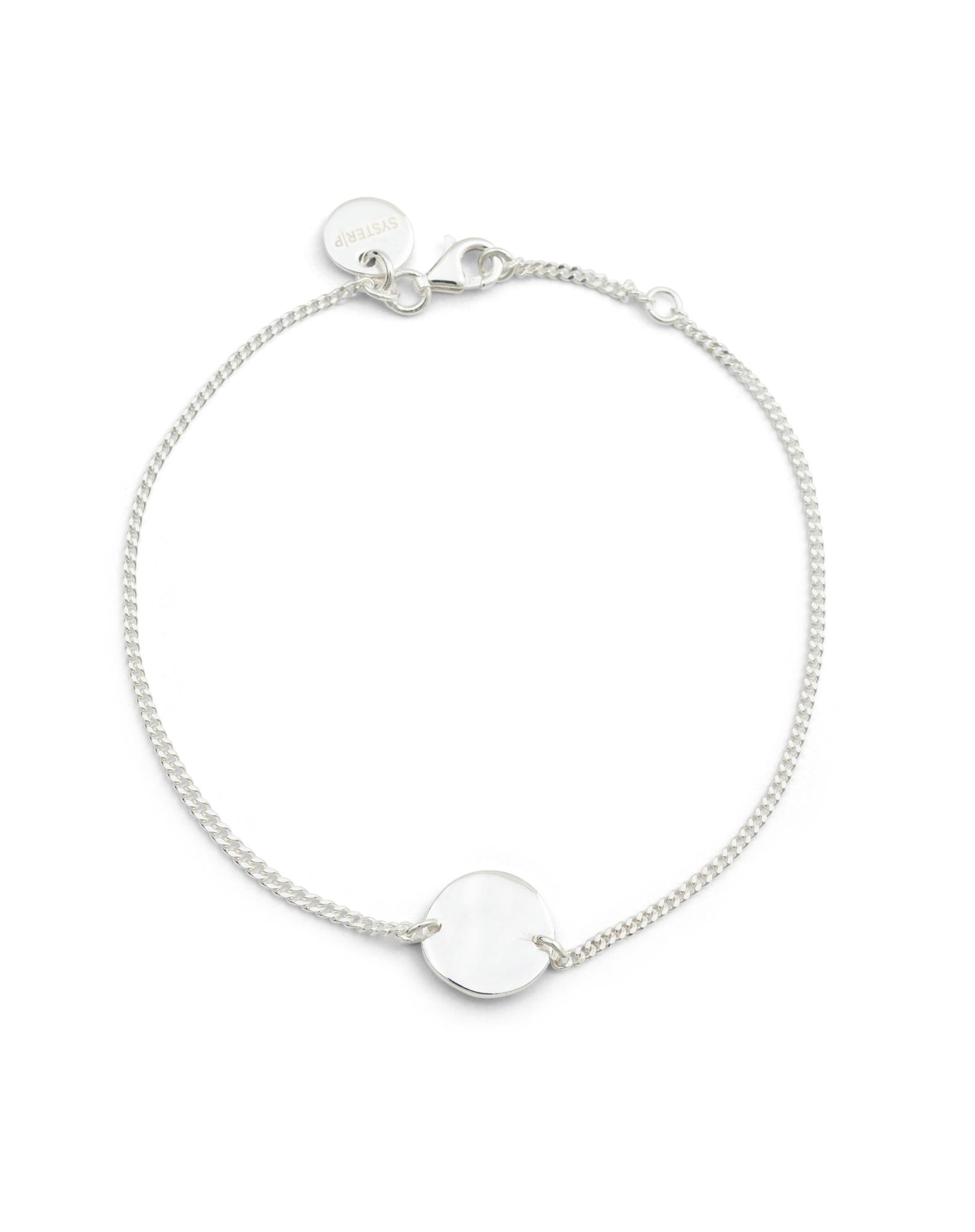 Armband Minimalistica i &aring;tervunnet &auml;kta silver