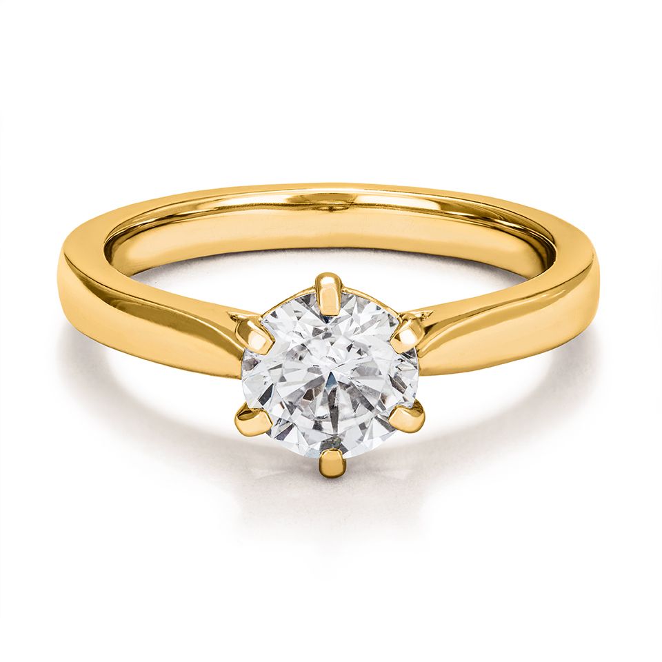 Ring med labbodlad diamant Polaris, 18.5