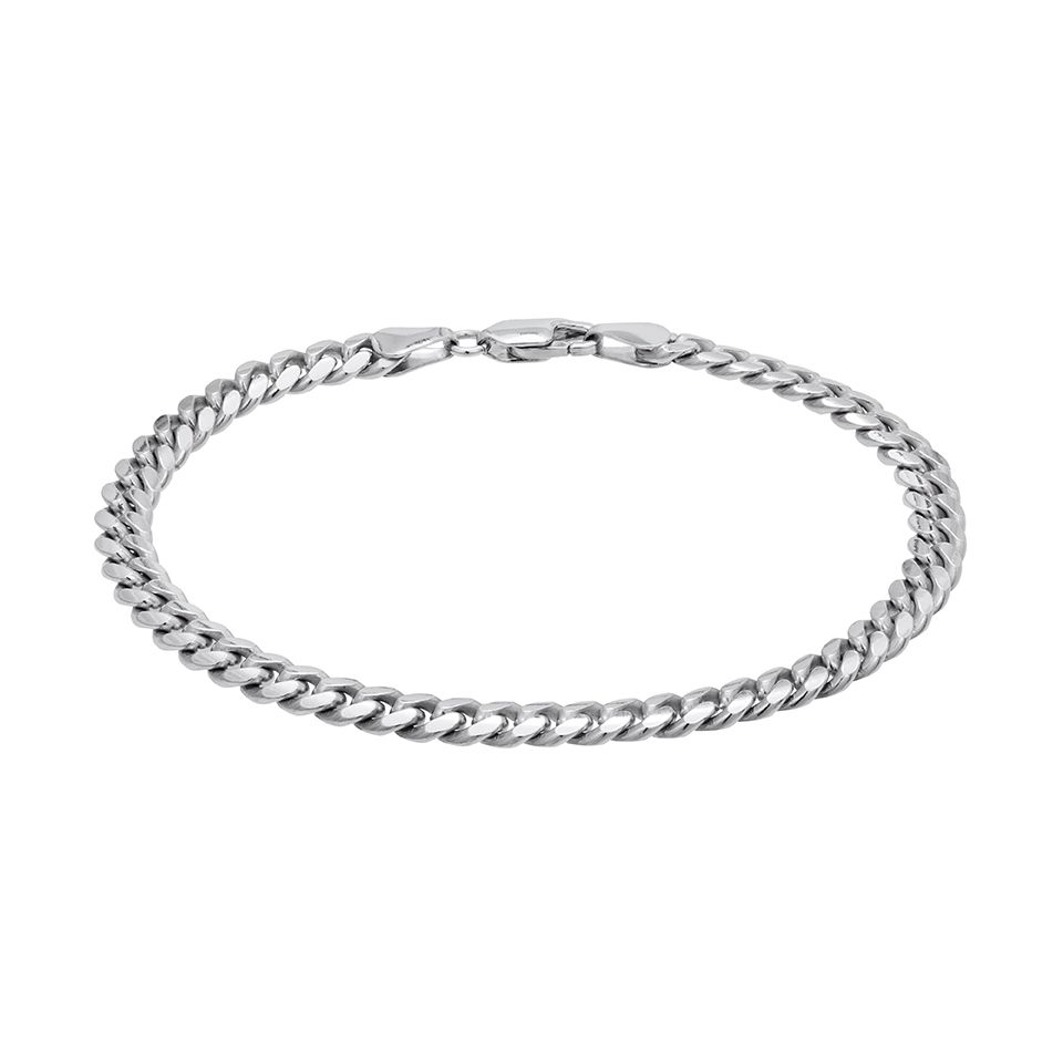 Armband i &auml;kta silver