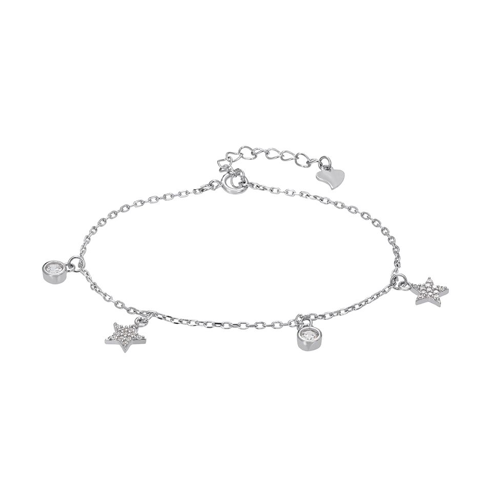 Armband i &auml;kta silver